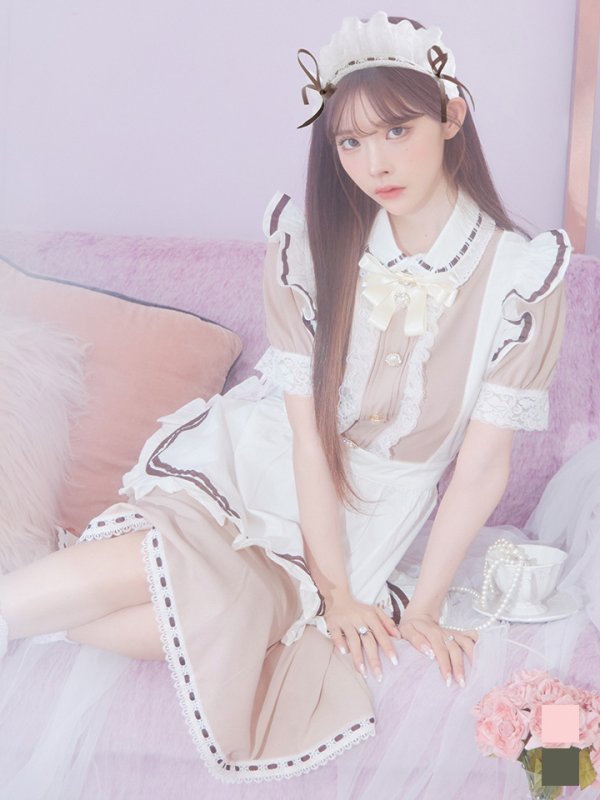 画像3: 【SALE!!】【即日発送】【ハロウィン】緩苺ちゃん着用 クラシカルメイドコスプレ 【コスプレ4点セット】【S-Lサイズ/2カラー】[OF01