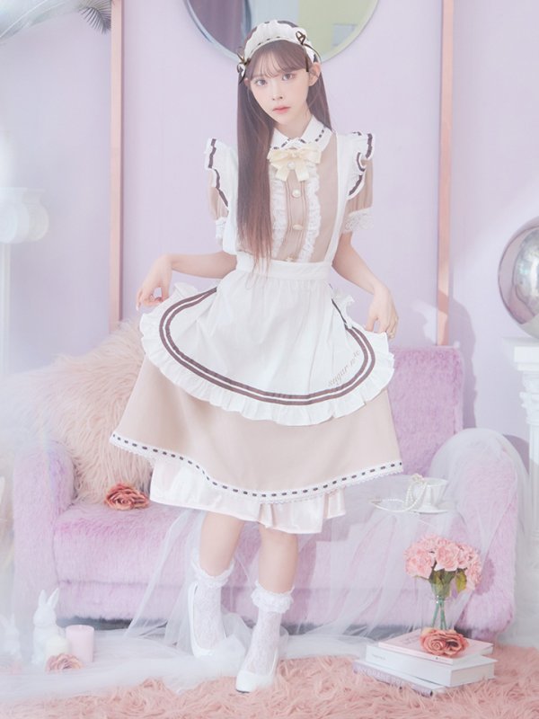 画像5: 【SALE!!】【即日発送】【ハロウィン】緩苺ちゃん着用 クラシカルメイドコスプレ 【コスプレ4点セット】【S-Lサイズ/2カラー】[OF01