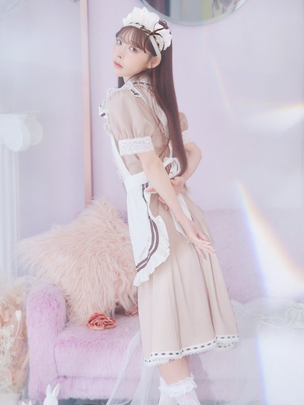 画像7: 【SALE!!】【即日発送】【ハロウィン】緩苺ちゃん着用 クラシカルメイドコスプレ 【コスプレ4点セット】【S-Lサイズ/2カラー】[OF01