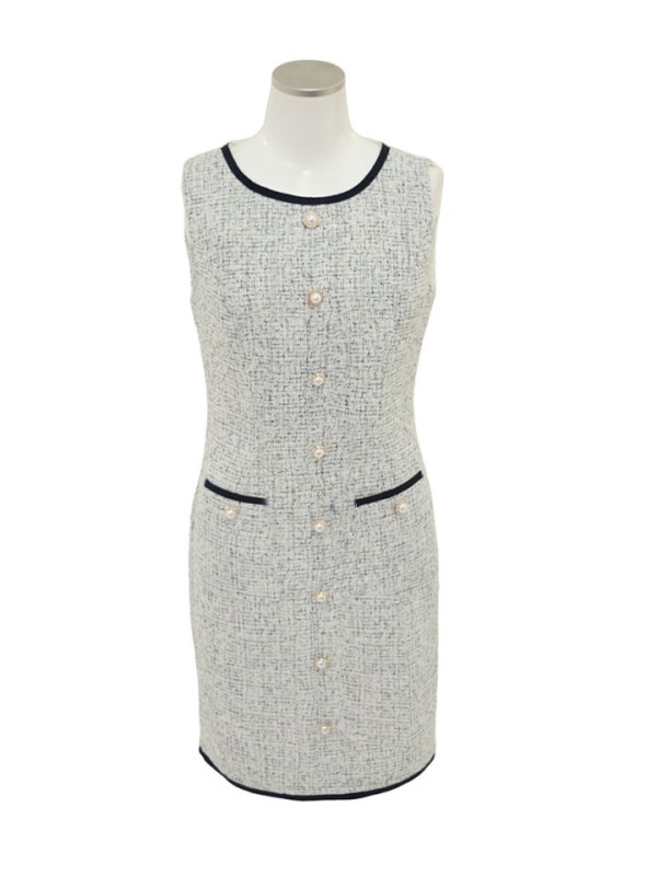 画像11: SALE!ジャケット付きツイードミニドレス/ツイード/胸元隠し/背中隠し/キャバドレス/ミニドレス【S-Lサイズ/1カラー】[OF01] [SB]