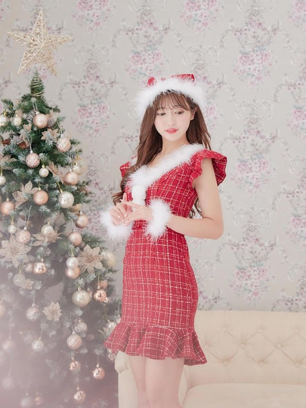 画像9: 【即日発送】ツイードマーメイドドレスサンタ【sugar nine サンタコス 4点セット】【S-XLサイズ/2カラー】[OF01]