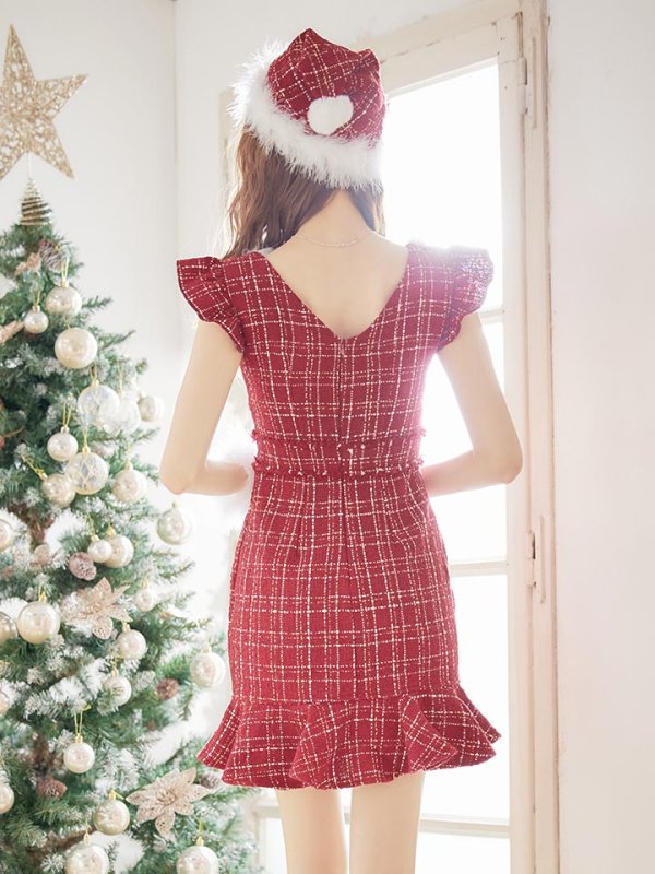 画像6: 【即日発送】ツイードマーメイドドレスサンタ【sugar nine サンタコス 4点セット】【S-XLサイズ/2カラー】[OF01]