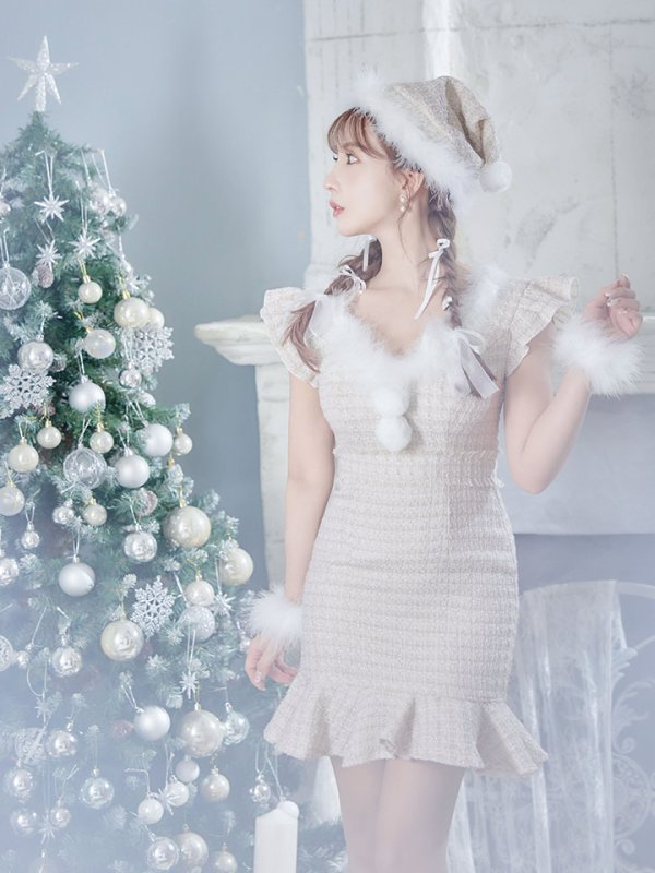 画像8: 【即日発送】ツイードマーメイドドレスサンタ【sugar nine サンタコス 4点セット】【S-XLサイズ/2カラー】[YMT]