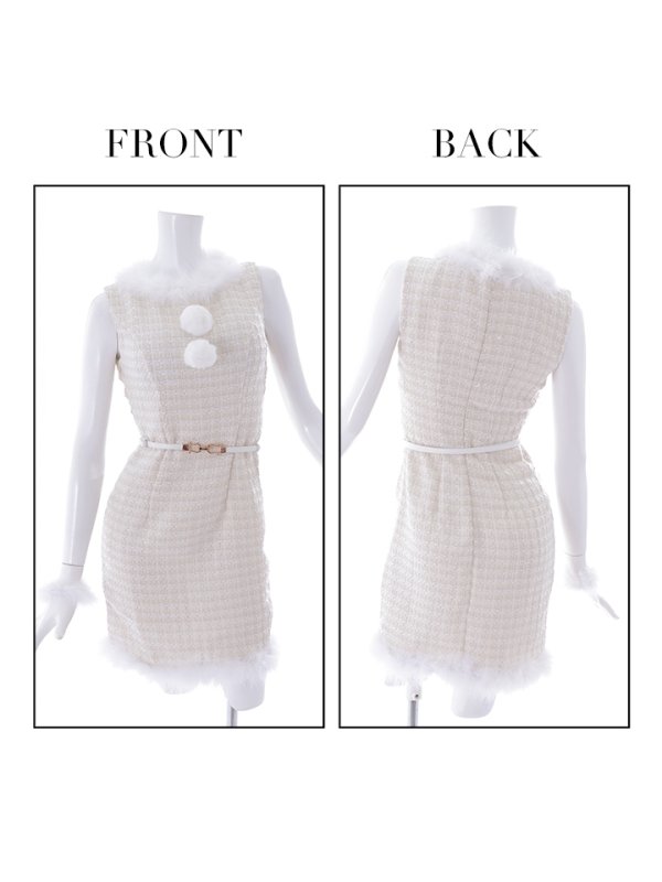 画像32: 【サンタセール！】ミディアム丈/ ツイード/ ワンピースタイトサンタ【sugar nine サンタコス 5点セット】【XS-XLサイズ/3カラー】[YMT]