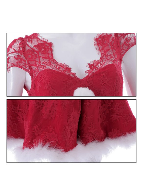 画像11: 【サンタセール！】総レースフレアサンタ【sugar nine サンタコス 5点セット】【XS-Lサイズ/1カラー】[YMT]