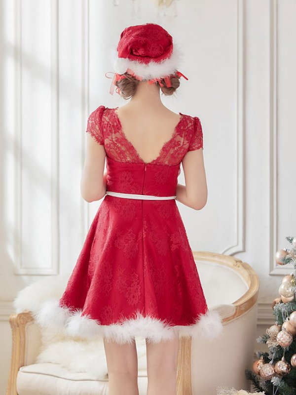 画像6: 【サンタセール！】総レースフレアサンタ【sugar nine サンタコス 5点セット】【XS-Lサイズ/1カラー】[OF01]