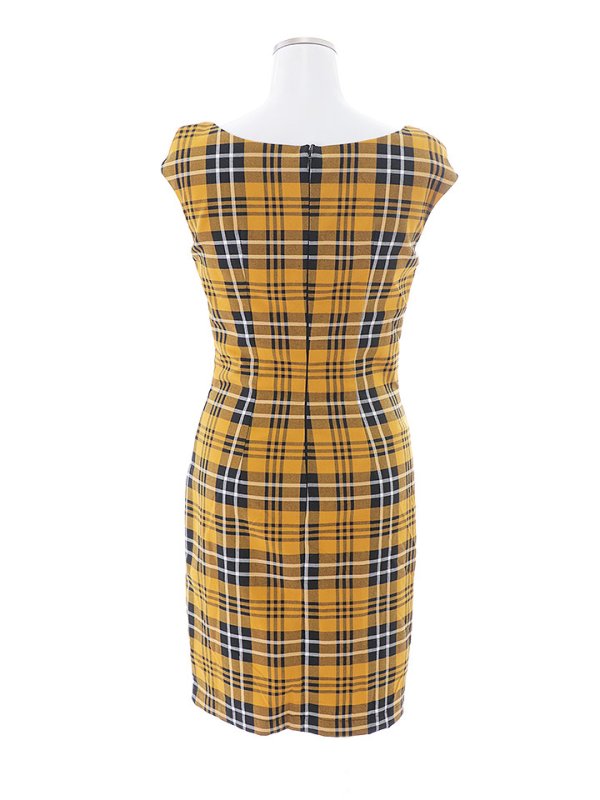 画像34: SALE!タータンチェックタイトドレス/ノースリーブ/ファスナー/胸元隠し/背中隠し/タイト/ミニドレス/キャバドレス/パッド無し/ワンピース 【XS-Lサイズ/3カラー】[OF01A]【SB】dzw