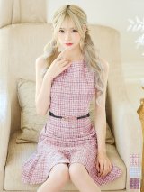 SALE!【新色登場！】ノースリーブツイードドレス/胸元隠し/背中隠し/ミニドレス/キャバドレス/パッド無し/ワンピース【XS-Lサイズ/3カラー】[OF04-X] 【SB】