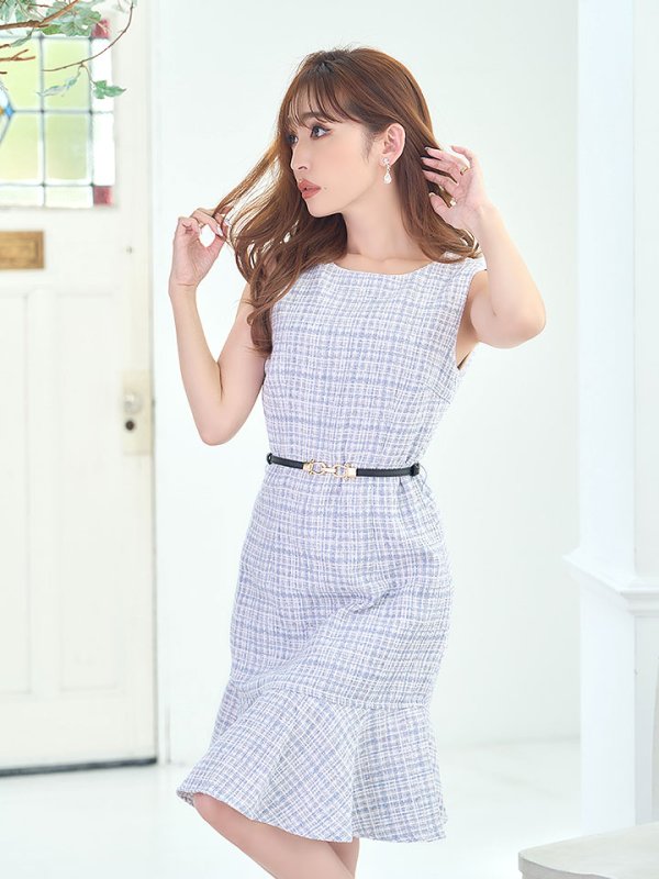 画像16: SALE!【新色登場！】ノースリーブツイードドレス/胸元隠し/背中隠し/ミニドレス/キャバドレス/パッド無し/ワンピース【XS-Lサイズ/3カラー】[HC02-X] 【SB】