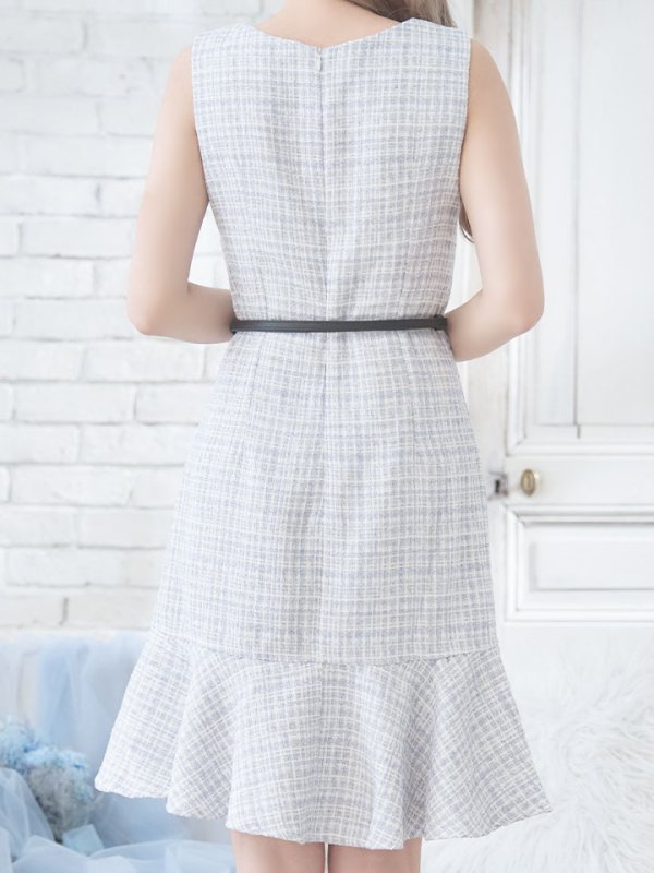 画像9: SALE!【新色登場！】ノースリーブツイードドレス/胸元隠し/背中隠し/ミニドレス/キャバドレス/パッド無し/ワンピース【XS-Lサイズ/3カラー】[HC02-X] 【SB】