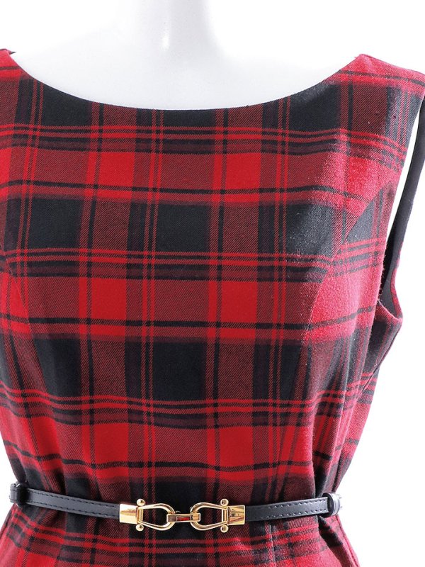 画像12: SALE!ギンガムチェックドレス/ノースリーブ/胸元隠し/背中隠し/ミニドレス/キャバドレス/ワンピース【S-Lサイズ/1カラー】[OF01] 【SB】