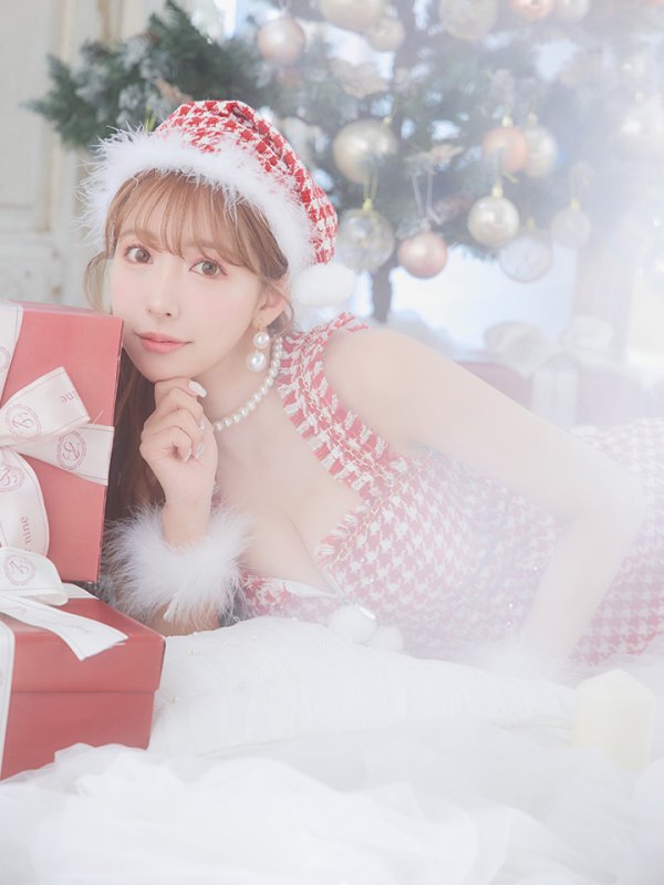 画像10: SALE!【サンタコス 4点セット】【XS-XLサイズ/2カラー】チェーンジップタイトドレスサンタコスプレ[YMT]