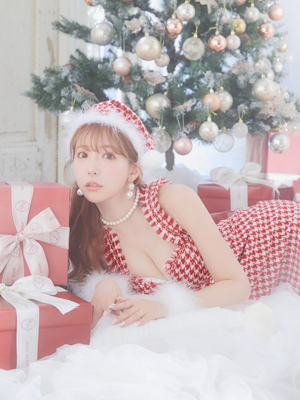 画像12: SALE!【サンタコス 4点セット】【XS-XLサイズ/2カラー】チェーンジップタイトドレスサンタコスプレ[YMT]