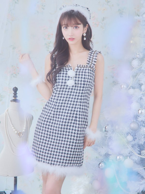 画像27: SALE!【サンタコス 4点セット】【XS-XLサイズ/2カラー】チェーンジップタイトドレスサンタコスプレ[YMT]