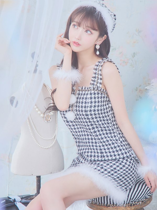 画像33: SALE!【サンタコス 4点セット】【XS-XLサイズ/2カラー】チェーンジップタイトドレスサンタコスプレ[YMT]