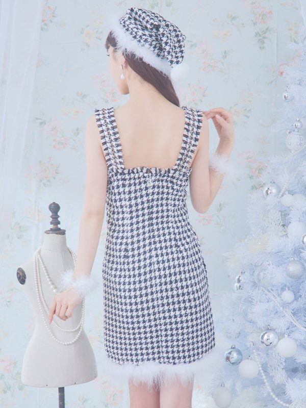 画像35: SALE!【サンタコス 4点セット】【XS-XLサイズ/2カラー】チェーンジップタイトドレスサンタコスプレ[YMT]