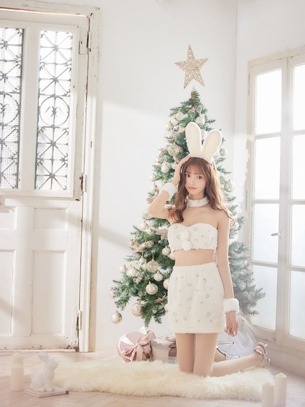 画像7: 即日発送!もこもこバニービジューセットアップサンタ【sugar nine サンタコス 8点セット】【XS-Mサイズ/1カラー】[YMT]