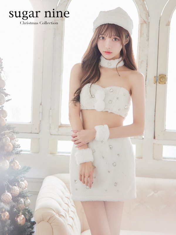 画像3: 即日発送!もこもこバニービジューセットアップサンタ【sugar nine サンタコス 8点セット】【XS-Mサイズ/1カラー】[YMT]