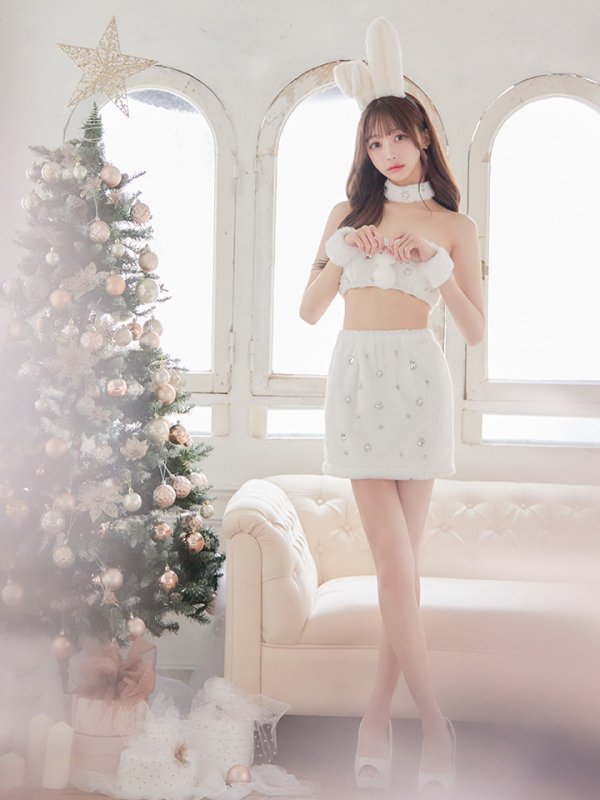 画像5: 即日発送!もこもこバニービジューセットアップサンタ【sugar nine サンタコス 8点セット】【XS-Mサイズ/1カラー】[YMT]