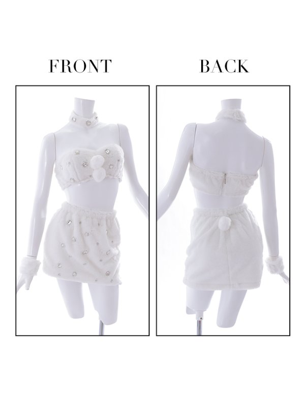 画像10: 即日発送!もこもこバニービジューセットアップサンタ【sugar nine サンタコス 8点セット】【XS-Mサイズ/1カラー】[YMT]