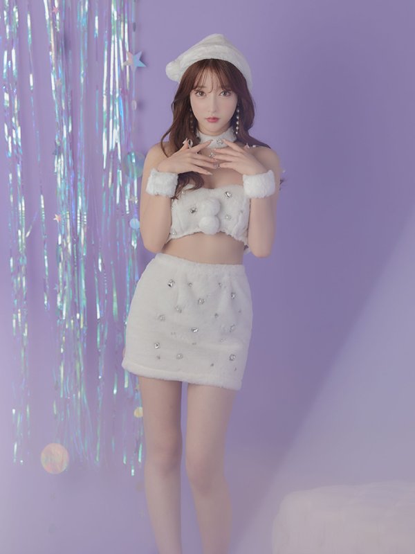 画像6: 即日発送!もこもこバニービジューセットアップサンタ【sugar nine サンタコス 8点セット】【XS-Mサイズ/1カラー】[YMT]