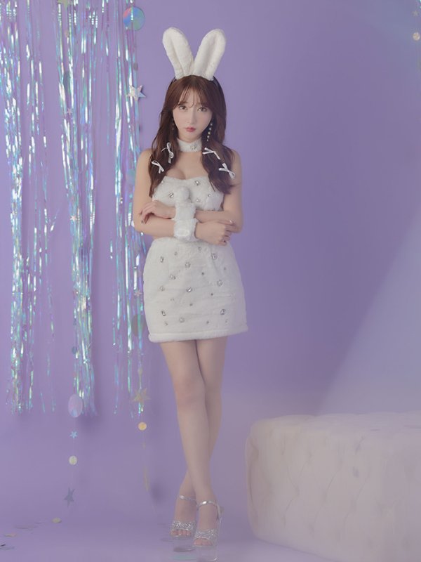 画像10: 即日発送!もこもこバニービジューセットアップサンタ【sugar nine サンタコス 8点セット】【XS-Mサイズ/1カラー】[YMT]