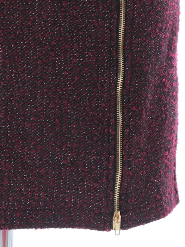 画像21: ジッパー付きツイードワンピースドレス/ツイード/胸元隠し/背中隠し/タイト/キャバドレス/ミニドレス【S-Lサイズ/1カラー】[OF01] 【SB】dzw