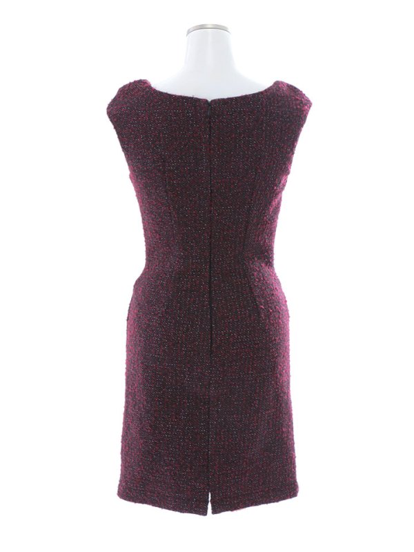 画像19: ジッパー付きツイードワンピースドレス/ツイード/胸元隠し/背中隠し/タイト/キャバドレス/ミニドレス【S-Lサイズ/1カラー】[OF01] 【SB】dzw