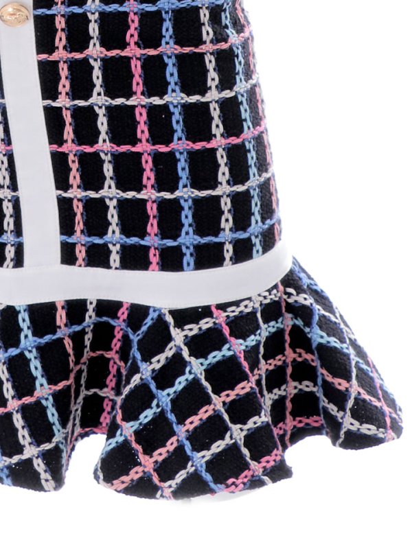 画像20: SALE!チェックワンピースドレス/ツイード/ショートスリーブ/マーメイドスカート/谷間見せ/ミニドレス/キャバドレス/パッド無し【S-Lサイズ/2カラー】[HC02-X] 【SB】dzw