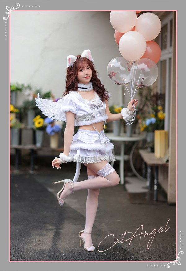 画像6: 【即日発送】猫耳天使【マリームーン】【ハロウィンコスプレ8点セット】【フリーサイズ/1カラー】[HC03]