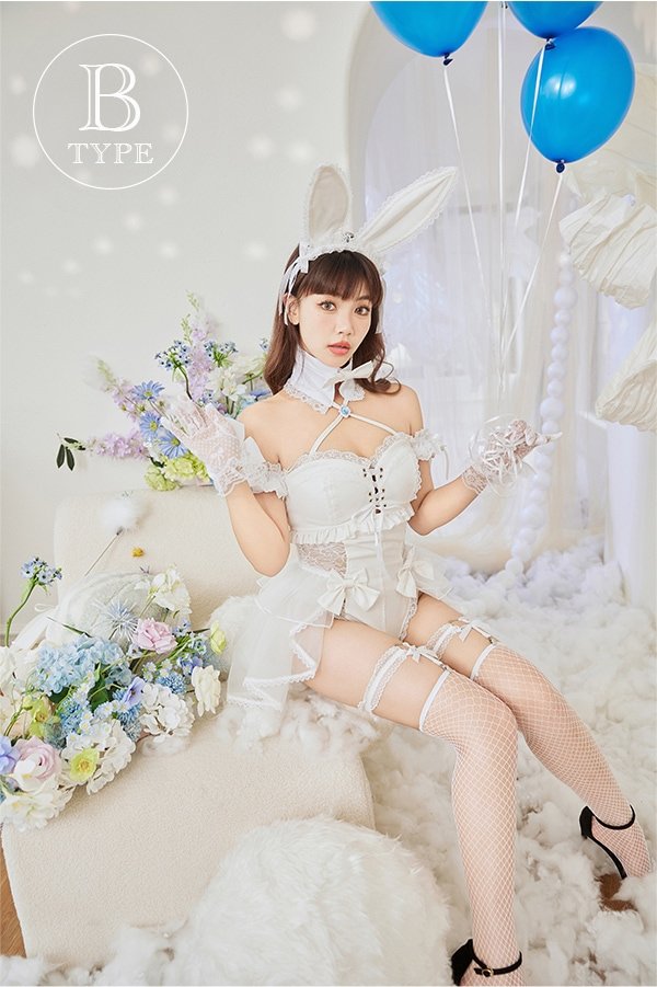 画像7: 【即日発送】サイドレースデニムバニーボディスーツ3TYPE【マリームーン】【ハロウィンコスプレ9-10点セット】【フリーサイズ/3type】[OF04]