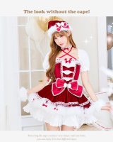 【クリスマスコスプレ8点セット】【Malymoon/マリームーン】リボンケープドーリーサンタコスプレ【2サイズ/1カラー】【予約/12月上旬発送予定】[HC03]