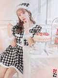 【即日発送！】【sugar nine サンタコス 5点セット】【XS-Lサイズ/2カラー】ギンガムチェック セットアップフレアサンタコスプレ[YMT]