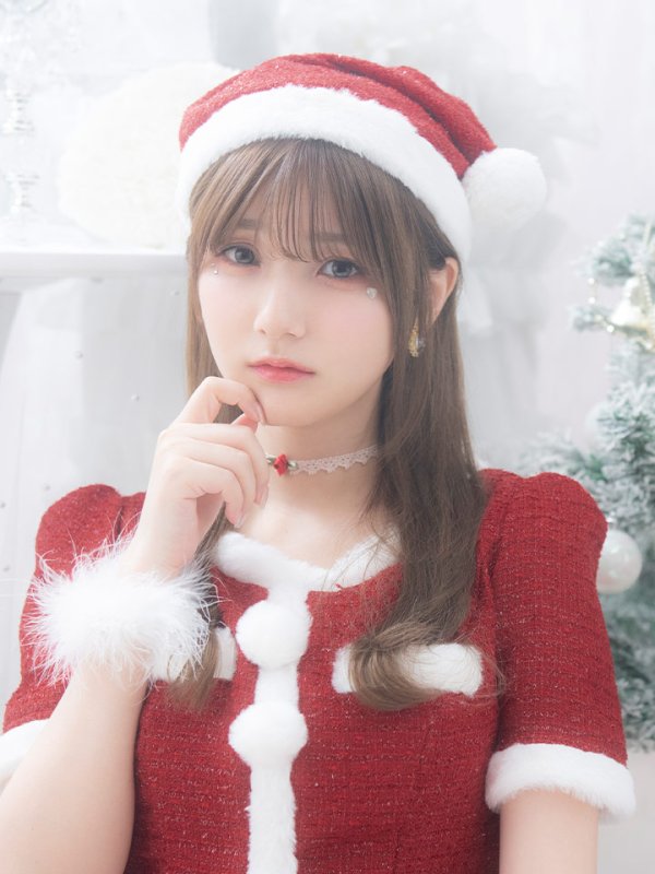 画像11: 【即日発送！】【サンタコス 5点セット】【XS-Lサイズ/2カラー】ラメツイードセットアップサンタ[YMT]