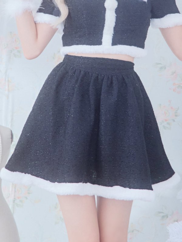 画像42: 【即日発送！】【サンタコス 5点セット】【XS-Lサイズ/2カラー】ラメツイードセットアップサンタ[YMT]