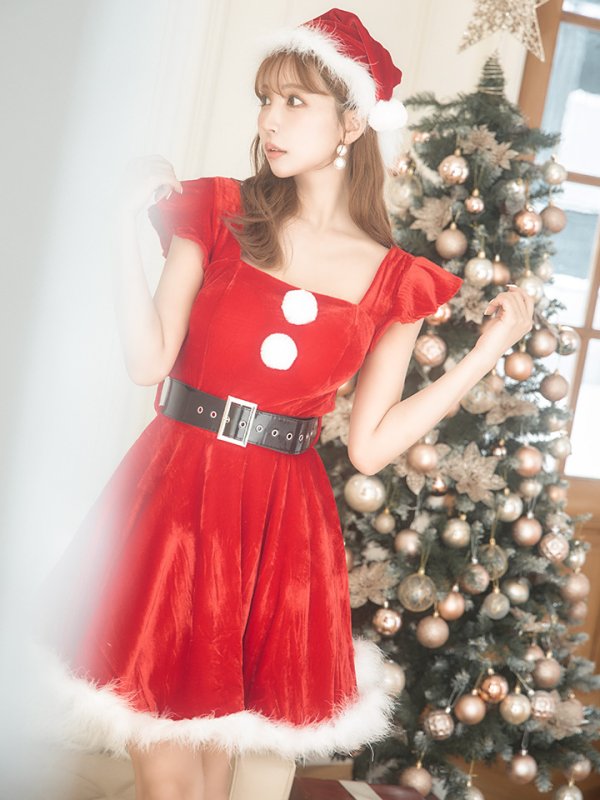 画像4: 【サンタセール！】【サンタコス 5点セット】【S-XLサイズ/1カラー】ジャケット付きフレアサンタ[YMT]