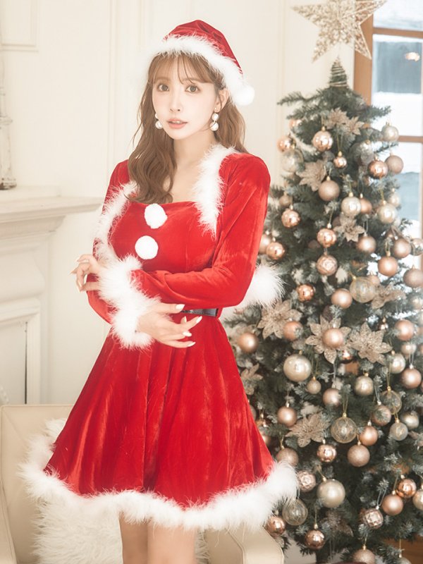 画像6: 【サンタセール！】【サンタコス 5点セット】【S-XLサイズ/1カラー】ジャケット付きフレアサンタ[YMT]