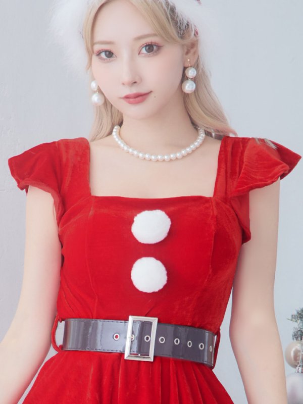 画像36: 【サンタセール！】【サンタコス 5点セット】【S-XLサイズ/1カラー】ジャケット付きフレアサンタ[YMT]