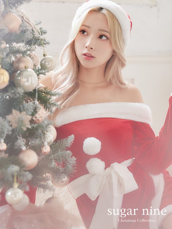 画像3: 【サンタセール！】【サンタコス 4点セット】オフショルダーロングスリーブサンタコスプレ[OF01]