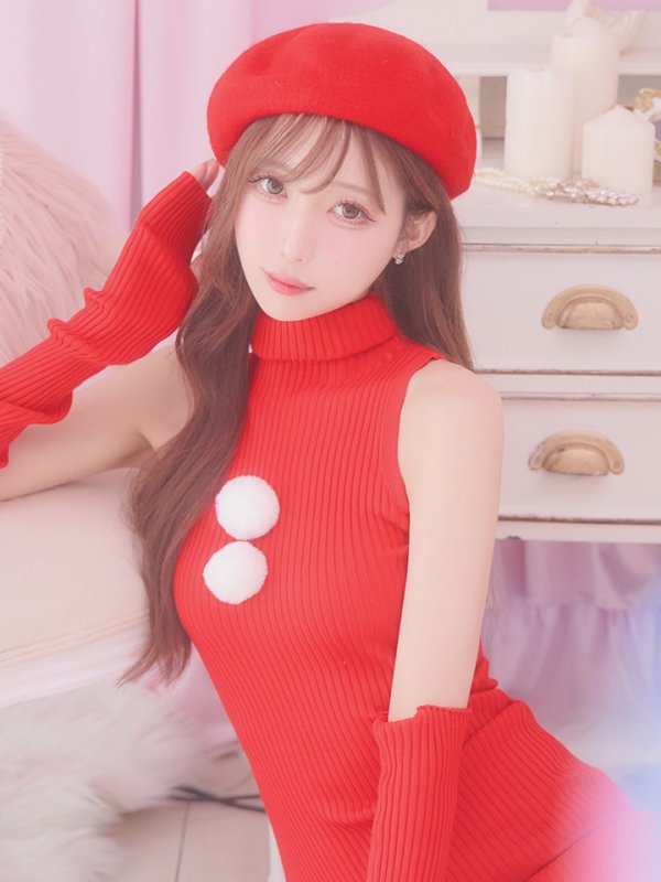 画像9: 【即日発送!】【サンタコス 4点セット】【S-Lサイズ/1カラー】ワンピースドレスサンタ[YMT]