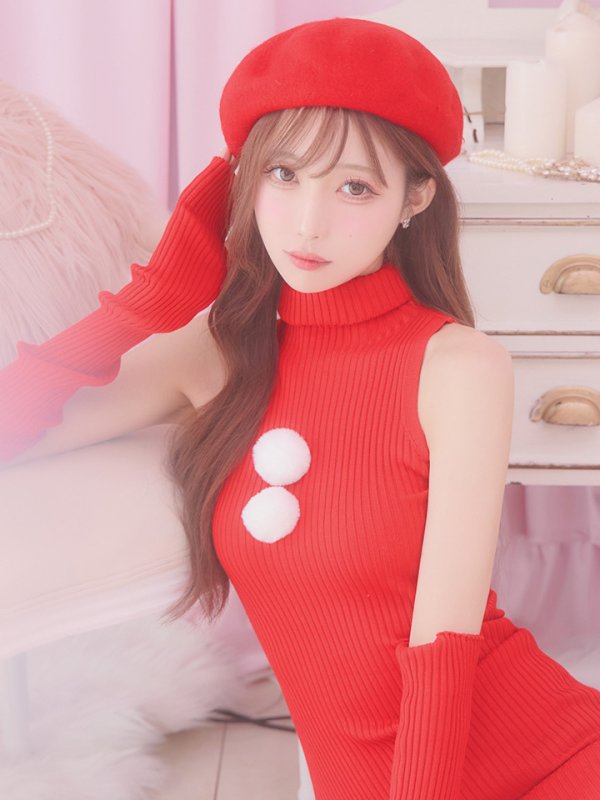 画像11: 【即日発送!】【サンタコス 4点セット】【S-Lサイズ/1カラー】ワンピースドレスサンタ[YMT]