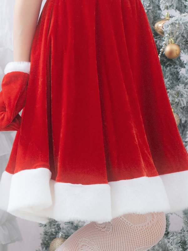 画像10: 【即日発送】【サンタコス 5点セット】【S-Lサイズ/2カラー】シンプルフレアサンタ[OF01]