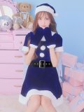 【即日発送！】【サンタコス 5点セット】【S-Lサイズ/2カラー】シンプルフレアサンタ[YMT]