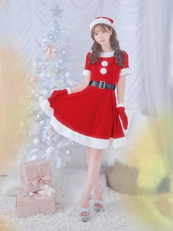 画像5: 【一部予約 / 11月上旬発送予定】【サンタコス 5点セット】【S-Lサイズ/2カラー】シンプルフレアサンタ[YMT]