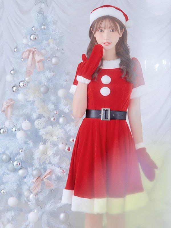 画像10: 【一部予約 / 11月上旬発送予定】【サンタコス 5点セット】【S-Lサイズ/2カラー】シンプルフレアサンタ[YMT]