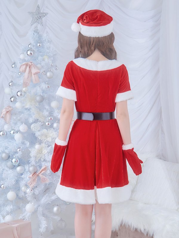 画像15: 【一部予約 / 11月上旬発送予定】【サンタコス 5点セット】【S-Lサイズ/2カラー】シンプルフレアサンタ[YMT]