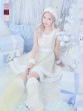 即日発送!【サンタコス 5点セット】【S-Lサイズ/3カラー】ツイードチェック2段フレアスカートサンタコスプレ[YMT]