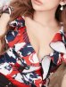 画像5: 値下げ！ニュアンスレッドフリルVネックドレス/スピンドル/レーススリット/花柄/谷間魅せ/キャバドレス/ミニドレス【S-Lサイズ/2カラー】[OF04-U] 【SB】dzj