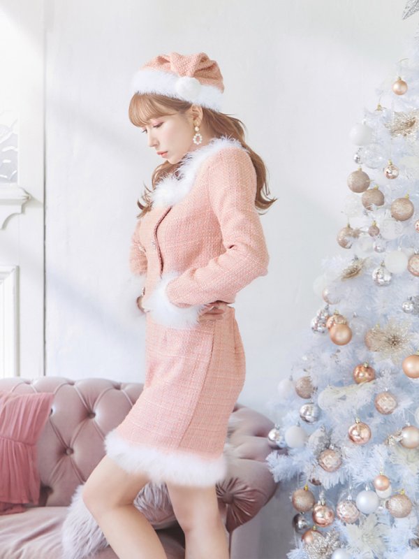 画像19: 【サンタセール！】【サンタコス 3点セット】【XS-Lサイズ/2カラー】ロングスリーブツイードサンタコスプレ[YMT]