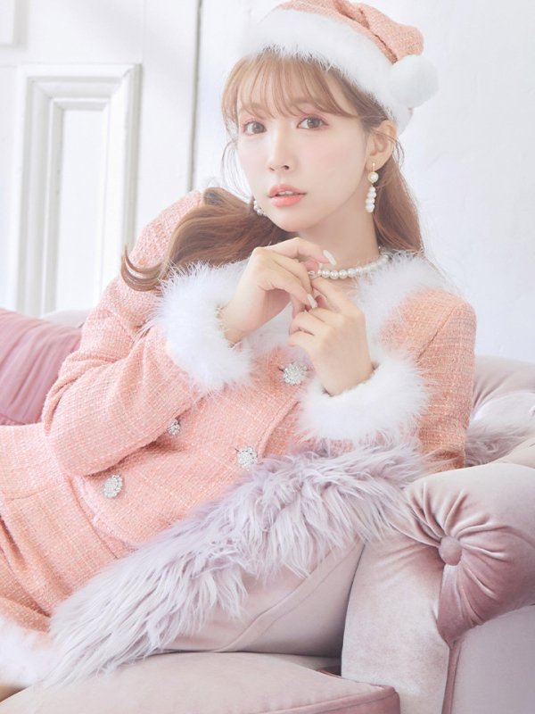 画像21: 【サンタセール！】【サンタコス 3点セット】【XS-Lサイズ/2カラー】ロングスリーブツイードサンタコスプレ[YMT]